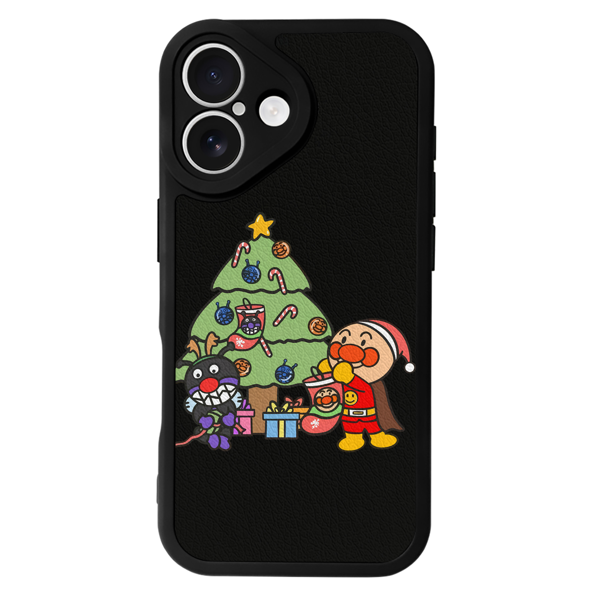（画像用） アンパンマン Anpanman 【iPhone 16シリーズ対応】シリコンスマホケース（レザー調） 材質：シリコン